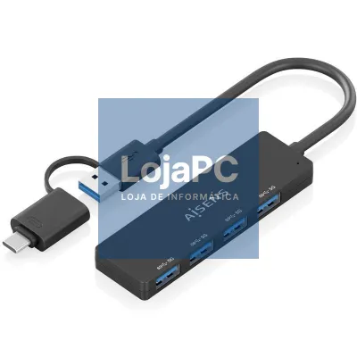 Hub USB Tipo-C + USB 3.1 Aisens A109-0987/ 4xUSB