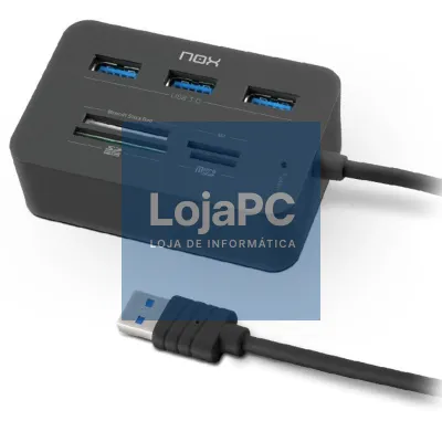 Hub USB 3.0 Nox Reader One/ 3xUSB/ 1x Leitor de cartões