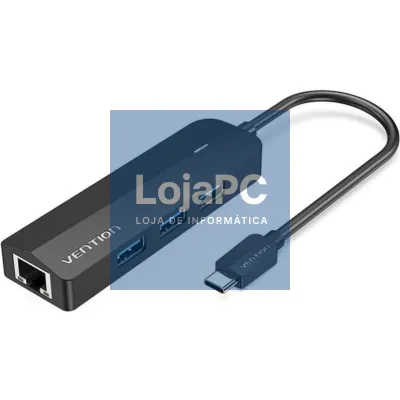 Hub USB Tipo-C Vention TGPBB/ 3xUSB/ 1xRJ45/ 1xMicro B PD