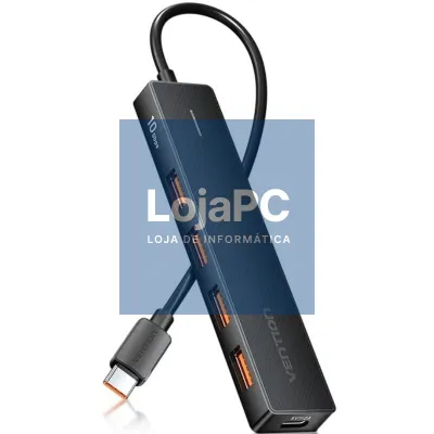 Hub USB 3.2 Vention CHJBB/ 4xUSB/ 1xUSB Tipo-C