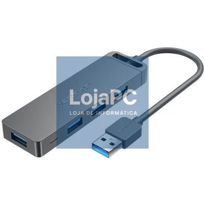 Hub USB 3.0 Vention CHLHB/ 4xUSB/ 1xMicroUSB PD/ Cinzento