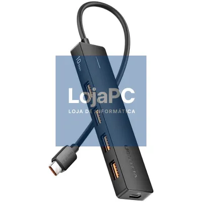 Hub USB Tipo-C 3.2 Vention CKCBB/ 4xUSB/ 1xUSB Tipo-C PD