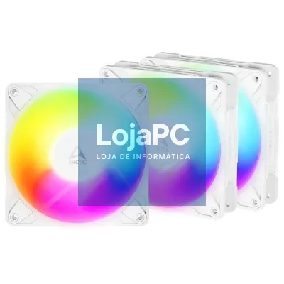 Pack de 3 Ventoinha Arctic P12 Pro Reverse A-RGB/ 12cm/ Branco