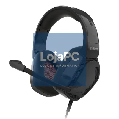 Auscultadores Gaming com Microfone Krom Kopa Pro/ Jack 3.5/ Pretos
