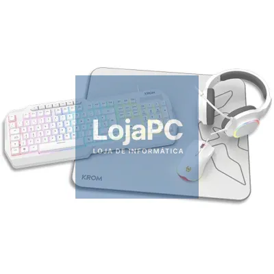 Pack Gaming Krom Kenta/ Teclado RGB + Rato + Tapete de rato + Auscultadores/ Branco