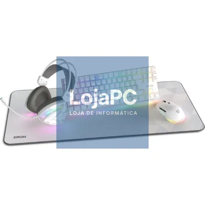 Pack Gaming Krom Klass/ Teclado RGB + Rato Óptico RGB + Tapete de rato + Auscultadores RGB