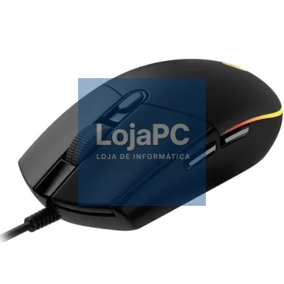 Rato Gaming Logitech G102 Lightsync/ até 8000 DPI/ Preto