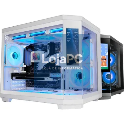 Caixa Gaming Mini-torre Mars Gaming MC-3TCORELCDM/ Branca