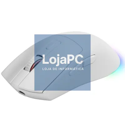 Rato Gaming sem fios Mars Gaming MM-T3/ Bateria recarregável/ até 14400 DPI/ Branco