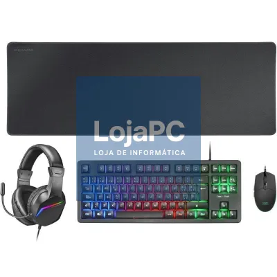 Pack Gaming Mars Gaming MCP-RGB3/ Teclado RGB + Rato Óptico + Tapete de rato XXL + Auscultadores