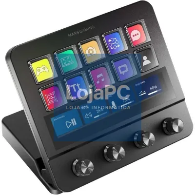 Stream Deck Mars Gaming MSD-PRO/ 10 Teclas LCD + 4 Diales Personalizables/ Preto