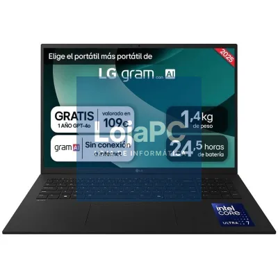 Portátil LG Gram 17Z90TL-G.AU88BN Intel Core Ultra 7-258V/ 32GB/ 1TB SSD/ 17'/ Win11