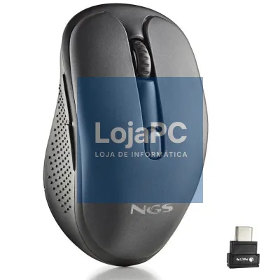 Rato sem fios NGS Evo Jot silencioso/ Bateria recarregável/ até 1600 DPI/ Preto