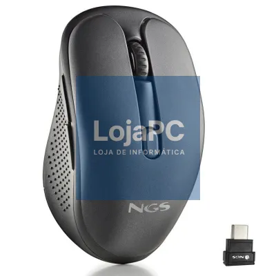 Rato sem fios NGS Evo Mix silencioso/ Bateria recarregável/ até 3200 DPI/ Preto