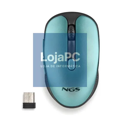 Rato sem fios NGS Evo Rust/ Bateria recarregável/ até 1600 DPI/ Verde Agua