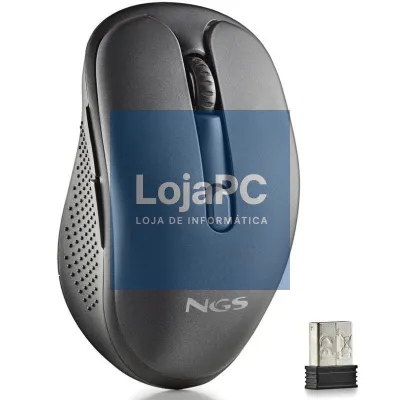 Rato sem fios NGS Evo Spook silencioso/ Bateria recarregável/ até 1600 DPI/ Preto