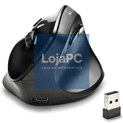 Rato Vertical sem fios NGS EVO Moksha/ Bateria recarregável/ até 2400 DPI