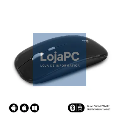 Rato sem fios Subblim Dual Flat/ Bateria recarregável/ até 1600 DPI