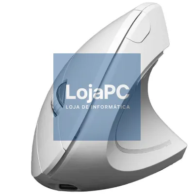 Rato Vertical sem fios Subblim Glide Vertical Ergo Dual Battery/ Bateria Recarregável/ até 1600 DPI/ Branco