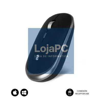 Rato Mini sem fios Subblim Wireless Mini/ até 1600 DPI/ Cinzento Espacial