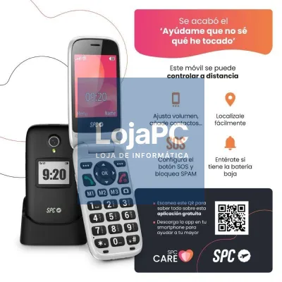 Telefone Telemóvel SPC Polaris para Pessoas Maiores/ 4G/ Preto