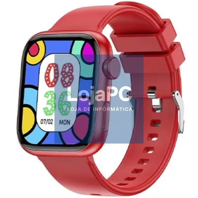 Smartwatch Forever IGo Watch 3 JW-500/ Notificações/ Frequência Cardíaca/ Vermelho