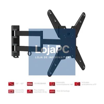 Suporte de parede Orientable/ Inclinável Fonestar STV-683N para TV de 23-55'/ até 35kg