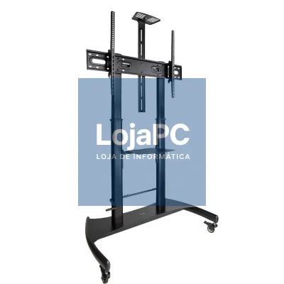 Suporte de chão com Rodas Inclinável/ Nivelável TooQ FS20404HM-B para TV de 60-100'/ até 100kg