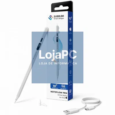 Caneta Electrónico Subblim NoteFlow Pen para iPad/ Branco
