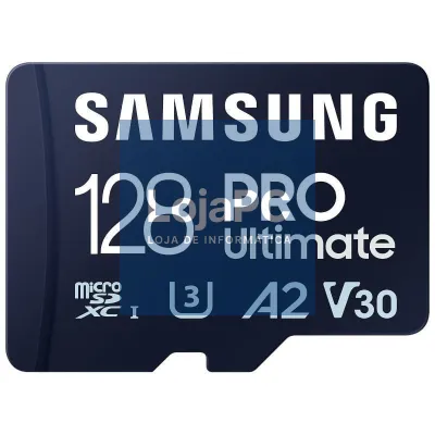 Cartão de memória Samsung Pro Ultimate 128GB microSD XC com Adaptador/ Classe 10/ 200MBs