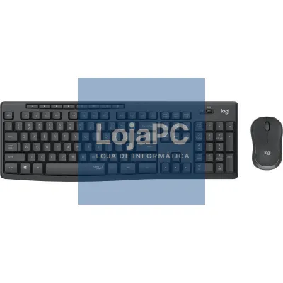 Teclado e rato Sem Fios Logitech Silent Touch MK295/ Grafito