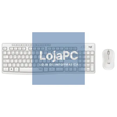 Teclado e rato Sem Fios Logitech Silent Touch MK295/ Branco