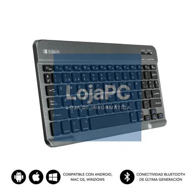 Teclado Compacto sem fios Subblim Smart/ Cinzento