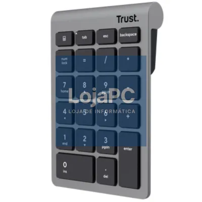 Teclado Numérico sem fios Trust Xalas Wireless/ Prateado