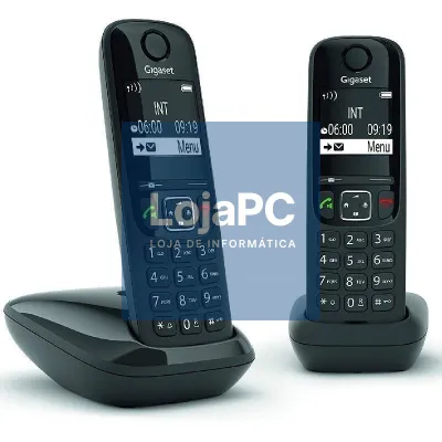 Telefone sem fios Gigaset AS690/ Pack DUO/ Preto