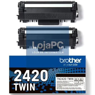 Tóner Original Brother TN2420TWIN Multipack XL Alta Capacidade/ 2x Preto