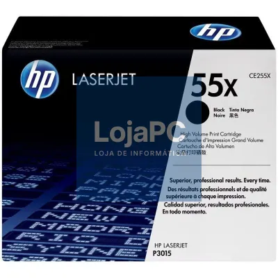 Tóner Original HP nº55X XL Alta Capacidade/ Preto