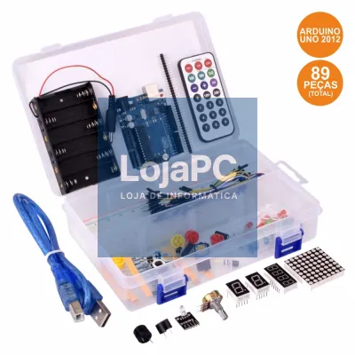 KIT INICIAÇÃO ARDUINO UNO 2012 C/ 89 PEÇAS
