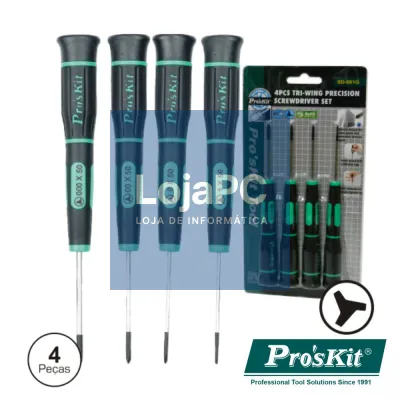 CONJUNTO DE 4 CHAVES TRI-WING DE PRECISÃO PROSKIT