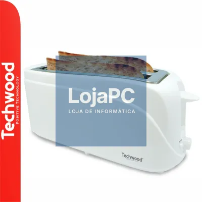 Torradeira 2 Ranhuras Compridas 1300W Branca TECHWOOD