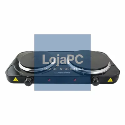 Fogão Elétrico 2 Placas Preto 2500W