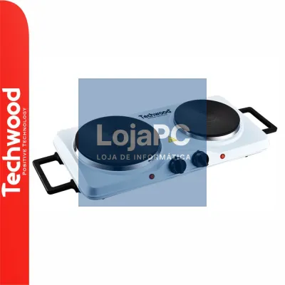 Fogão Elétrico 2 Placas 2500W Branco TECHWOOD