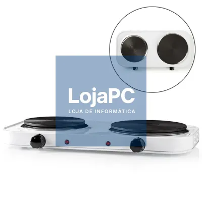 Fogão Elétrico 2 Placas 2500W Branco NEDIS
