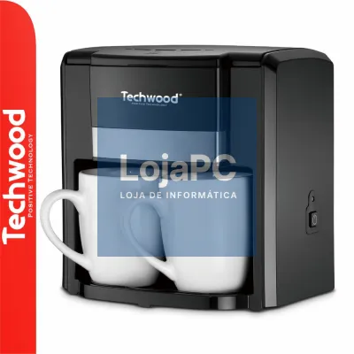 Cafeteira Elétrica 500W C/ 2 Canecas Preto TECHWOOD