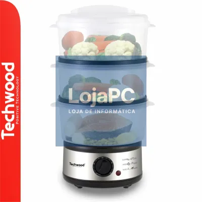 Cozedor a Vapor Elétrico 7.5L 500W Inox TECHWOOD