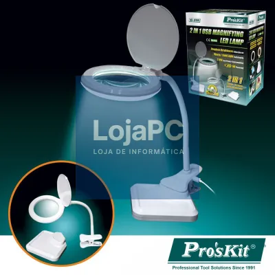 CANDEEIRO C/ LUPA SECRETÁRIA 3 DIOPTRIAS 36 LEDS PROSKIT