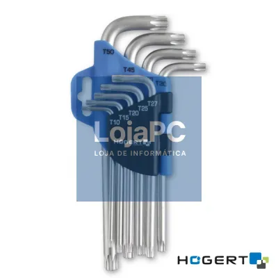 Conjunto 9 Chaves Torx HOGERT