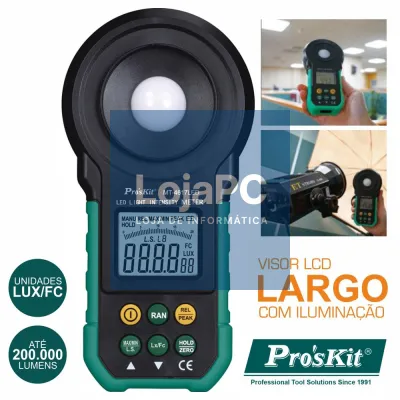 Luxímetro Digital C/Medidor de Humidade e Temperatura JOIN