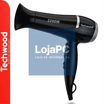 Secador de Cabelo 2200W Preto TECHWOOD