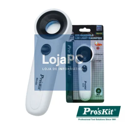 LUPA C/ ILUMINAÇÃO 2 LEDS 22X PROSKIT